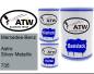 Preview: Mercedes-Benz, Astro Silver Metallic, 735: 500ml Lackdose + 500ml Klarlack + 250ml Härter - Set, von ATW Autoteile West.